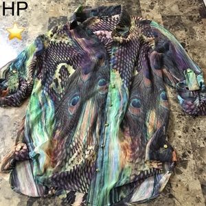 GlAnCe "PeAc0cK" SiLky sHiRt